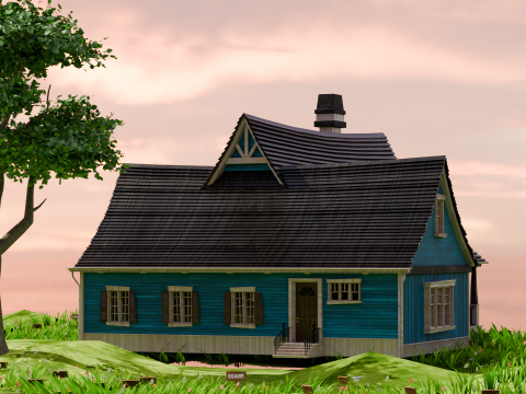 Eksterior Rumah Modern - 10 Paket Model 3D