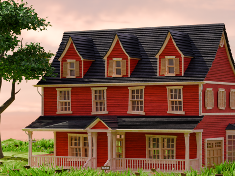 Eksterior Rumah Modern - 10 Paket Model 3D