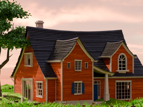 Eksterior Rumah Modern - 10 Paket Model 3D