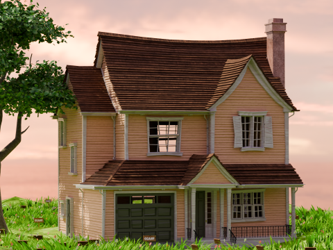 Eksterior Rumah Modern - 10 Paket Model 3D