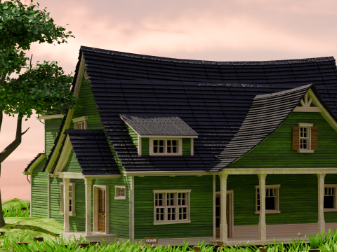 Eksterior Rumah Modern - 10 Paket Model 3D