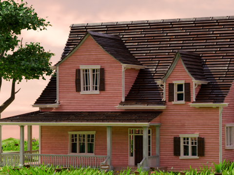 Eksterior Rumah Modern - 10 Paket Model 3D