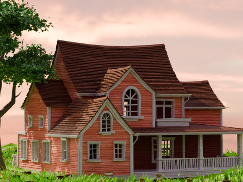Eksterior Rumah Modern - 10 Paket Model 3D