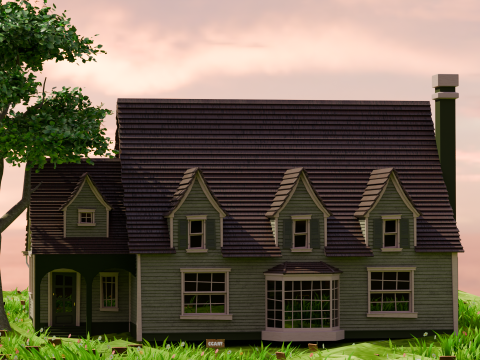 Exterior da Coleção American House - Pacote 08 Modelo 3D