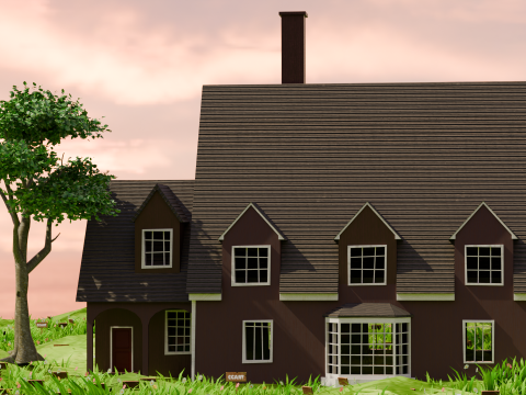 Exterior da Coleção American House - Pacote 08 Modelo 3D