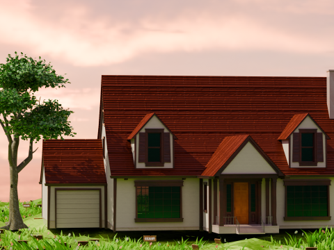 Exterior da Coleção American House - Pacote 08 Modelo 3D