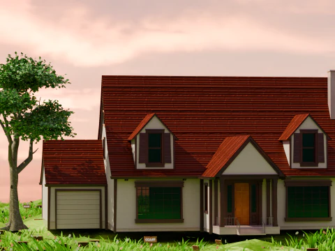 American House Collection Exterior - 08 Pack 3D Model