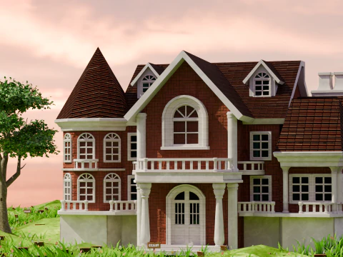American House Collection Exterior - 08 Pack 3D Model