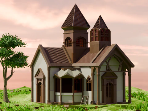 American House Collection Exterior - 08 Pack 3D Model