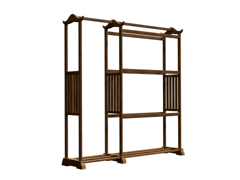 Wooden clothes hanger 3D Model