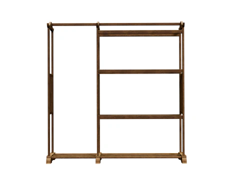 Wooden clothes hanger 3D Model