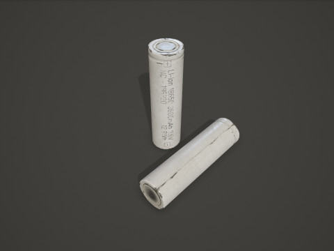 Batterij 18650 5 kleuropties LOD's - PBR Game Ready Low-poly 3D Model