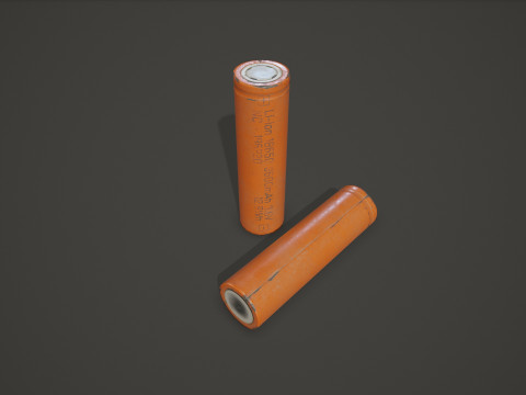 Batterij 18650 5 kleuropties LOD's - PBR Game Ready Low-poly 3D Model