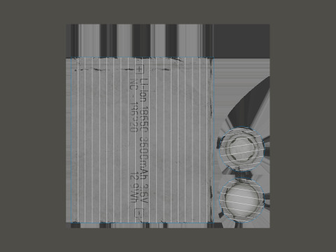 Batterij 18650 5 kleuropties LOD's - PBR Game Ready Low-poly 3D Model