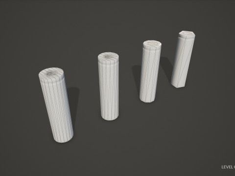 Batterij 18650 5 kleuropties LOD's - PBR Game Ready Low-poly 3D Model