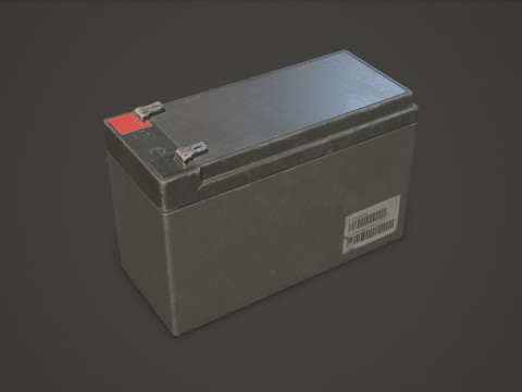 बैटरी एफई 12 वोल्ट 6 रंग विकल्प एलओडी - पीबीआर गेम रेडी लो-पॉली 3D मॉडल