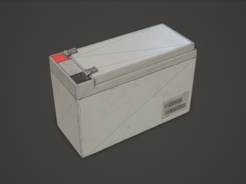 बैटरी एफई 12 वोल्ट 6 रंग विकल्प एलओडी - पीबीआर गेम रेडी लो-पॉली 3D मॉडल