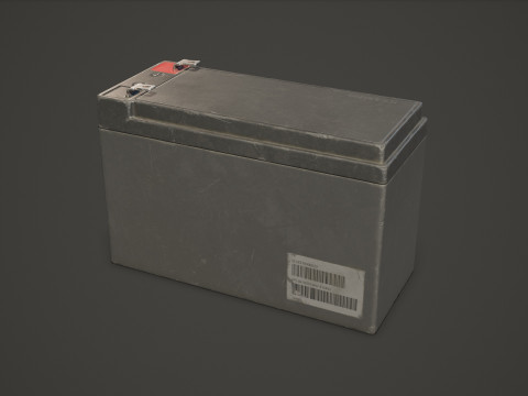 बैटरी एफई 12 वोल्ट 6 रंग विकल्प एलओडी - पीबीआर गेम रेडी लो-पॉली 3D मॉडल