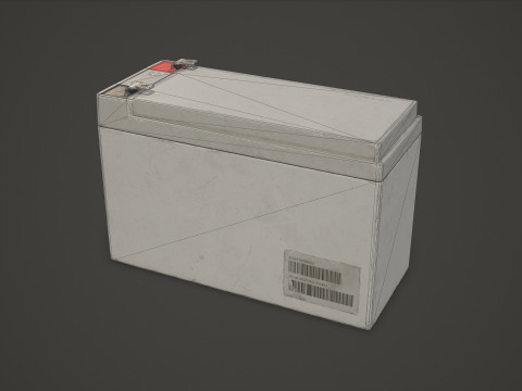 बैटरी एफई 12 वोल्ट 6 रंग विकल्प एलओडी - पीबीआर गेम रेडी लो-पॉली 3D मॉडल