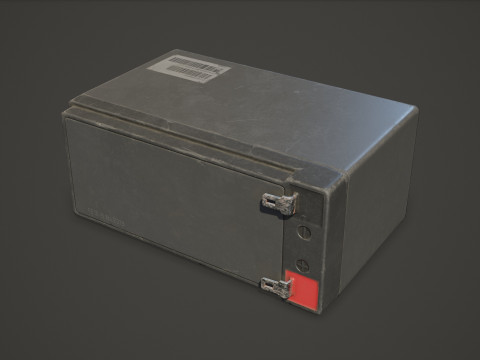 बैटरी एफई 12 वोल्ट 6 रंग विकल्प एलओडी - पीबीआर गेम रेडी लो-पॉली 3D मॉडल