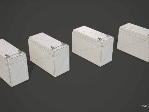 बैटरी एफई 12 वोल्ट 6 रंग विकल्प एलओडी - पीबीआर गेम रेडी लो-पॉली 3D मॉडल