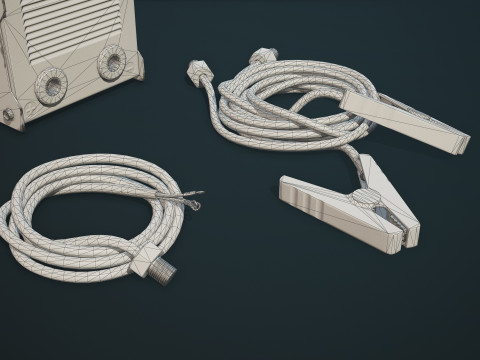 पुरानी कार बैटरी चार्जर 5 रंग विकल्प एलओडी - पीबीआर गेम रेडी लो-पॉली 3D मॉडल