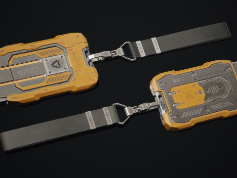 SF キーカード 5 色のオプション LOD - PBR ゲーム対応 ローポリ 3Dモデル