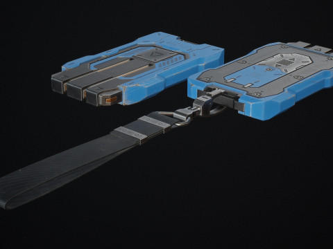 SF キーカード 5 色のオプション LOD - PBR ゲーム対応 ローポリ 3Dモデル