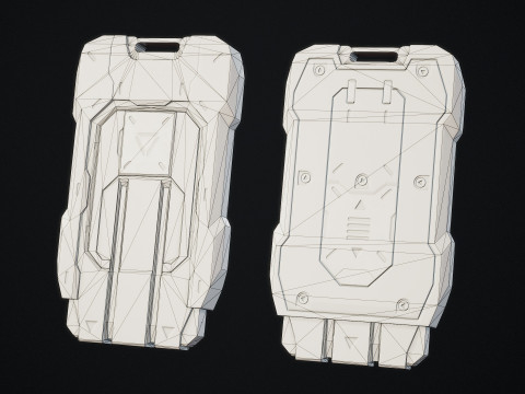 SF キーカード 5 色のオプション LOD - PBR ゲーム対応 ローポリ 3Dモデル