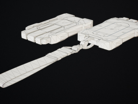 SF キーカード 5 色のオプション LOD - PBR ゲーム対応 ローポリ 3Dモデル