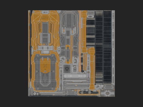 SF キーカード 5 色のオプション LOD - PBR ゲーム対応 ローポリ 3Dモデル