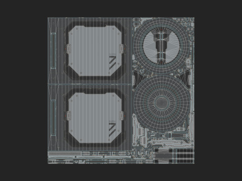 Модульний набір Sci-Fi Barrel, 6 варіантів кольорів LOD - PBR, готовий до гри, низькополігональний 3D Модель