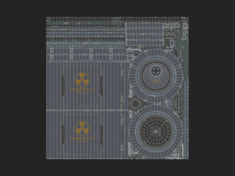 Sci-Fi Radioactive Barrel 6 op&ccedil;&otilde;es de cores LODs - PBR Game Ready Low-poly Modelo 3D