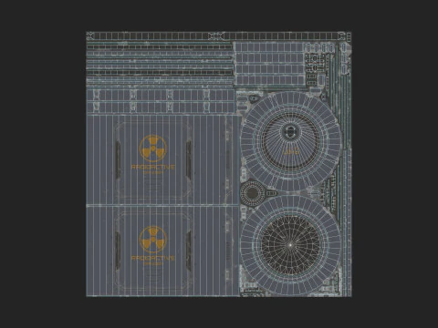 Beczka radioaktywna Sci-Fi 6 opcji kolorystycznych LOD &ndash; PBR Gotowy do gry Low-poly Model 3D