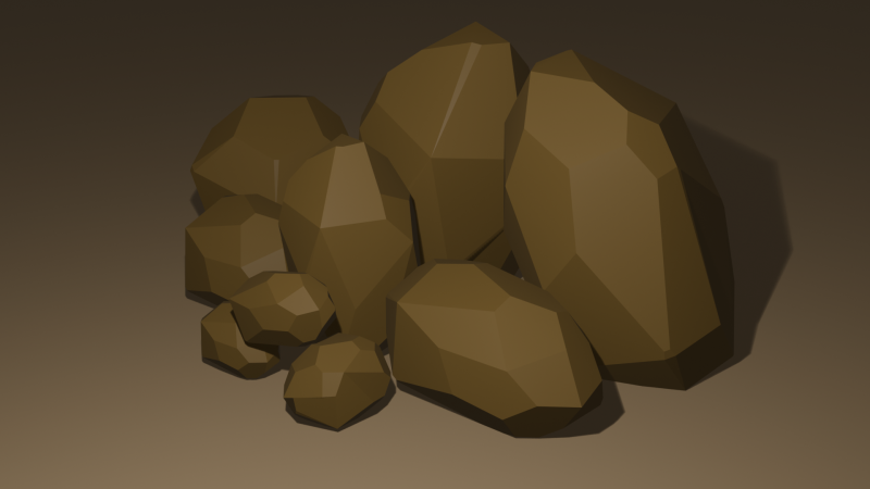 Pacote de rochas Low Poly Modelo 3D .c4d .max .obj .3ds .fbx .stl .blend