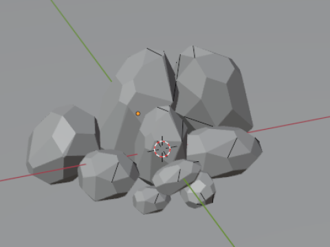 Pacote de rochas Low Poly Modelo 3D