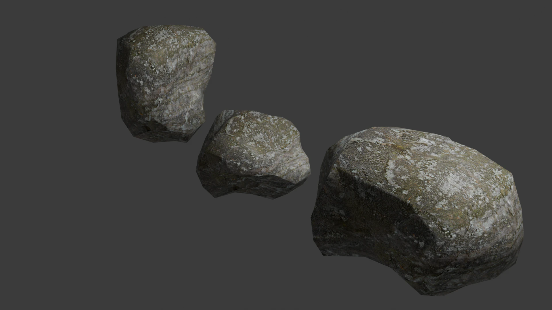 Realistic Rock Pack and PBR Textured Low-poly 3D Model .c4d .max .obj .3ds .fbx .stl .blend 