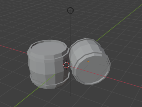 Zestaw beczek Low Poly Low-poly Model 3D