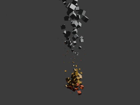 Stilisierte Low-Poly-Lagerfeueranimation Low-Poly 3D Modell