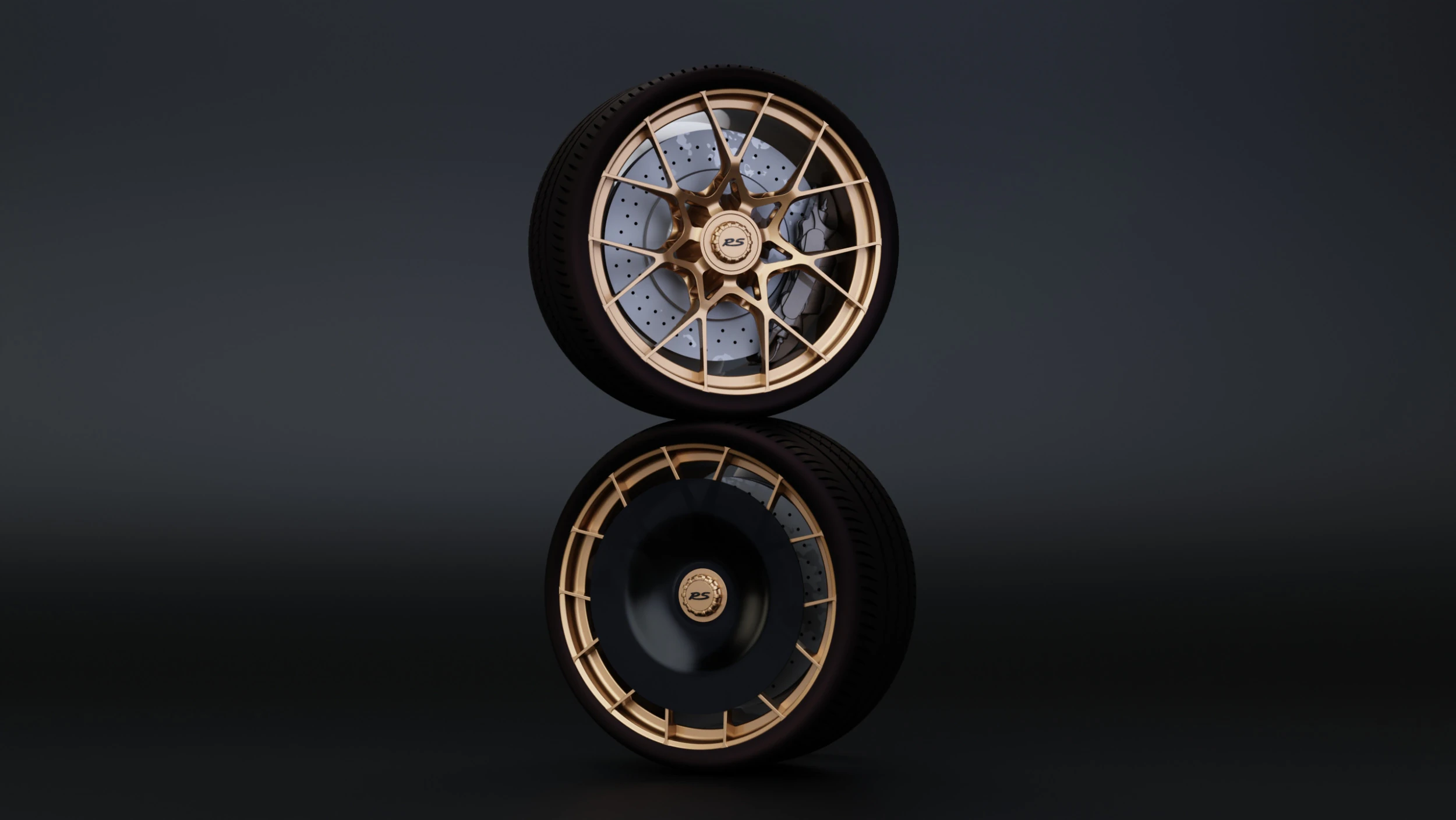 Wheel - Porsche GT3 RS 3D Print Model .c4d .max .obj .3ds .fbx .stl .blend