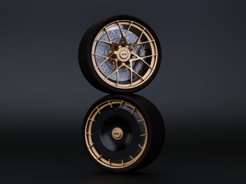 车轮 - 保时捷 GT3 RS 3D 打印模型