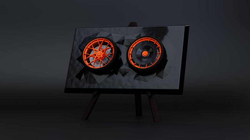 Porsche 911 GT3 RS 992 Wheel Art-bureaubladdisplay 3D printmodel .c4d .max .obj .3ds .fbx .stl .blend 