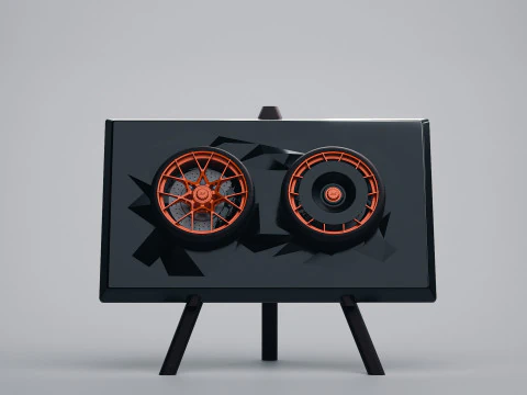 Porsche 911 GT3 RS 992 Wheel Art Desktop Display 3D Print Model