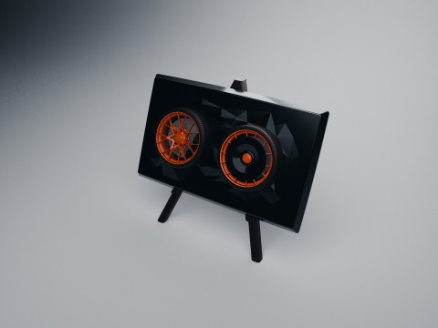 Porsche 911 GT3 RS 992 Wheel Art-bureaubladdisplay 3D printmodel