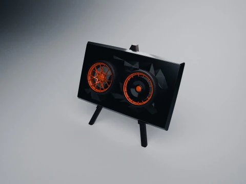 Porsche 911 GT3 RS 992 Wheel Art Desktop Display 3D Print Model