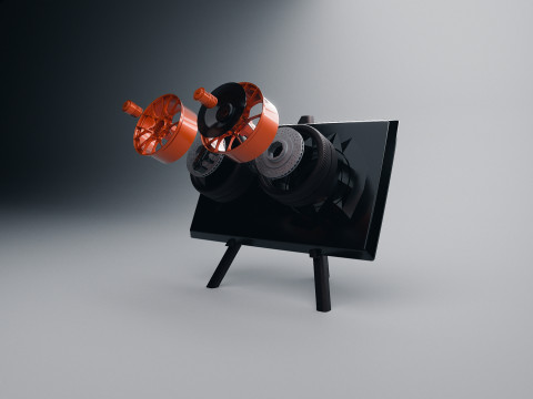 Porsche 911 GT3 RS 992 Wheel Art-bureaubladdisplay 3D printmodel