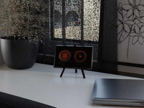 Porsche 911 GT3 RS 992 Wheel Art-bureaubladdisplay 3D printmodel