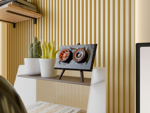 Porsche 911 GT3 RS 992 Wheel Art-bureaubladdisplay 3D printmodel