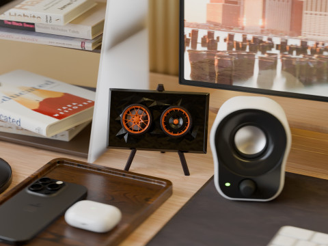 Porsche 911 GT3 RS 992 Wheel Art-bureaubladdisplay 3D printmodel