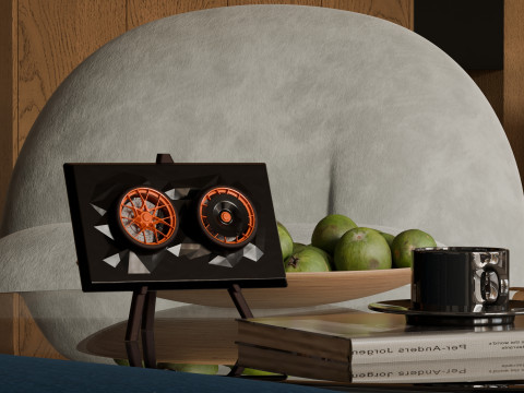 Porsche 911 GT3 RS 992 Wheel Art-bureaubladdisplay 3D printmodel